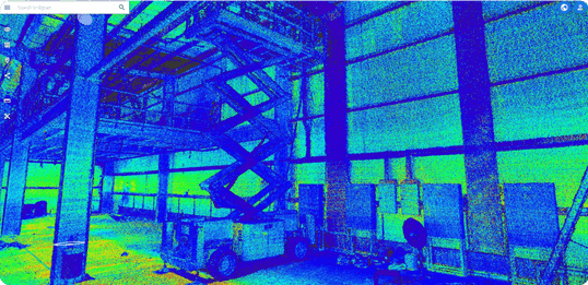 Part of the interior point cloud
