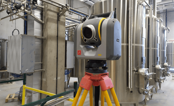Laser scanning during construction